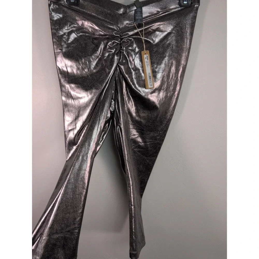 Skims Metallic Swim V Waist Capris Carbon M Metallics Collection Rare New
